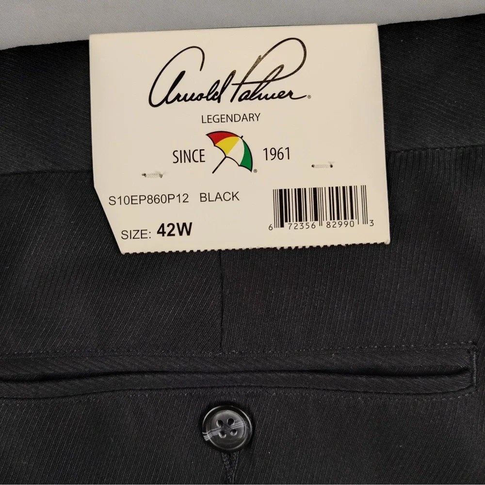 Arnold Palmer Golf Shorts 42 Black UPF 50 Quick Dry Performance NWT Travel